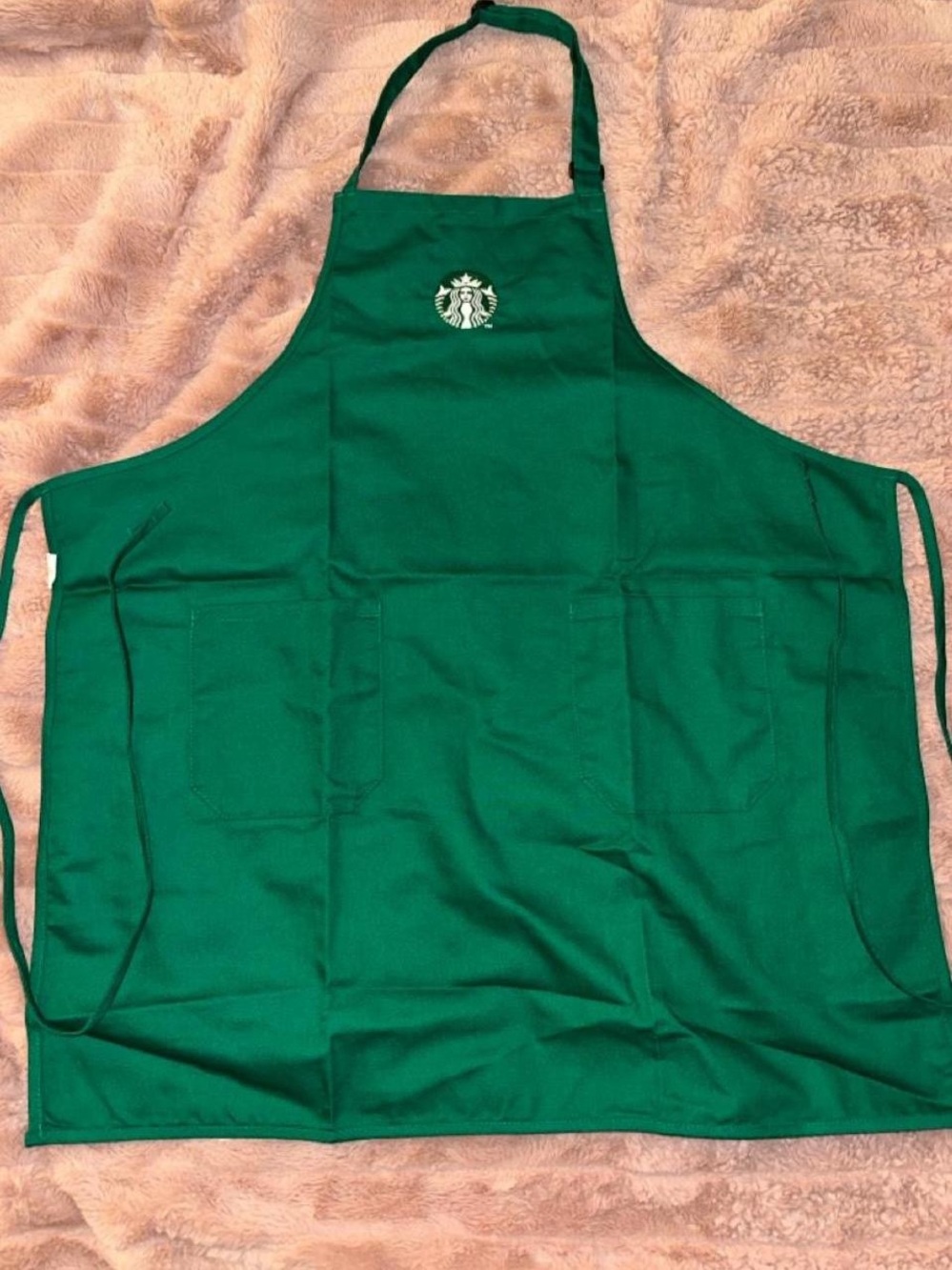 Starbucks Green Barista Apron with Logo and Front Pockets